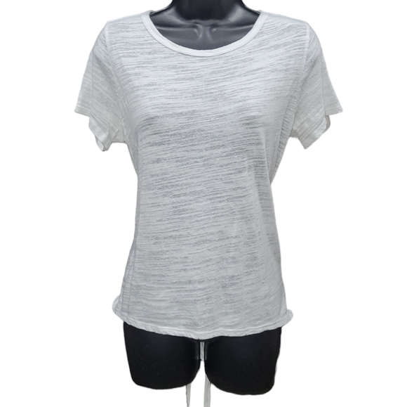 Maronie white burnt out short sleeve tee Size M - Picture 1 of 3